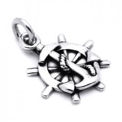 Pandantiv argint 925 rodiat timona cu ancora [0]